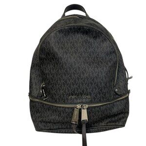 Michael Kors Signature Rhea Zip Medium Backpack - Black